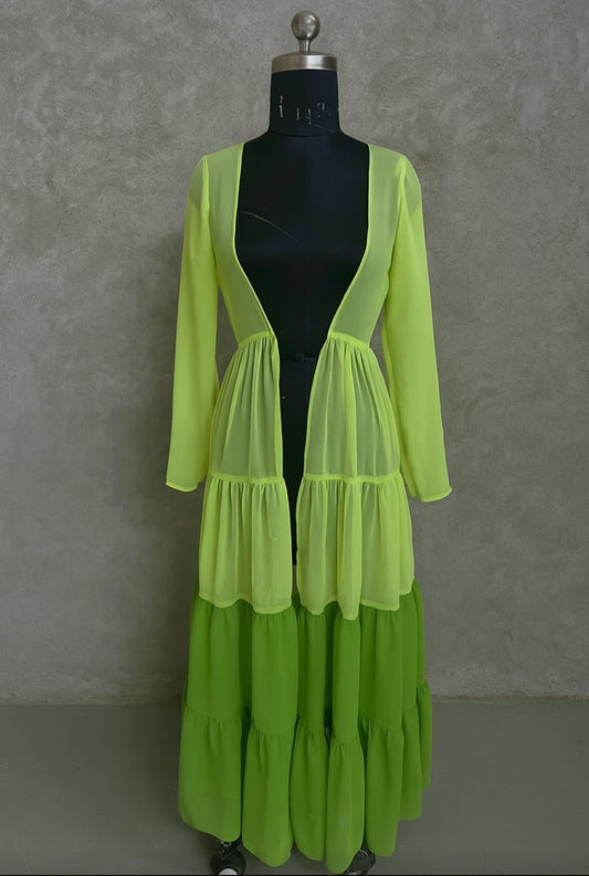 Lime Breeze Layered Jacket